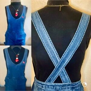Blue Cropped Overalls